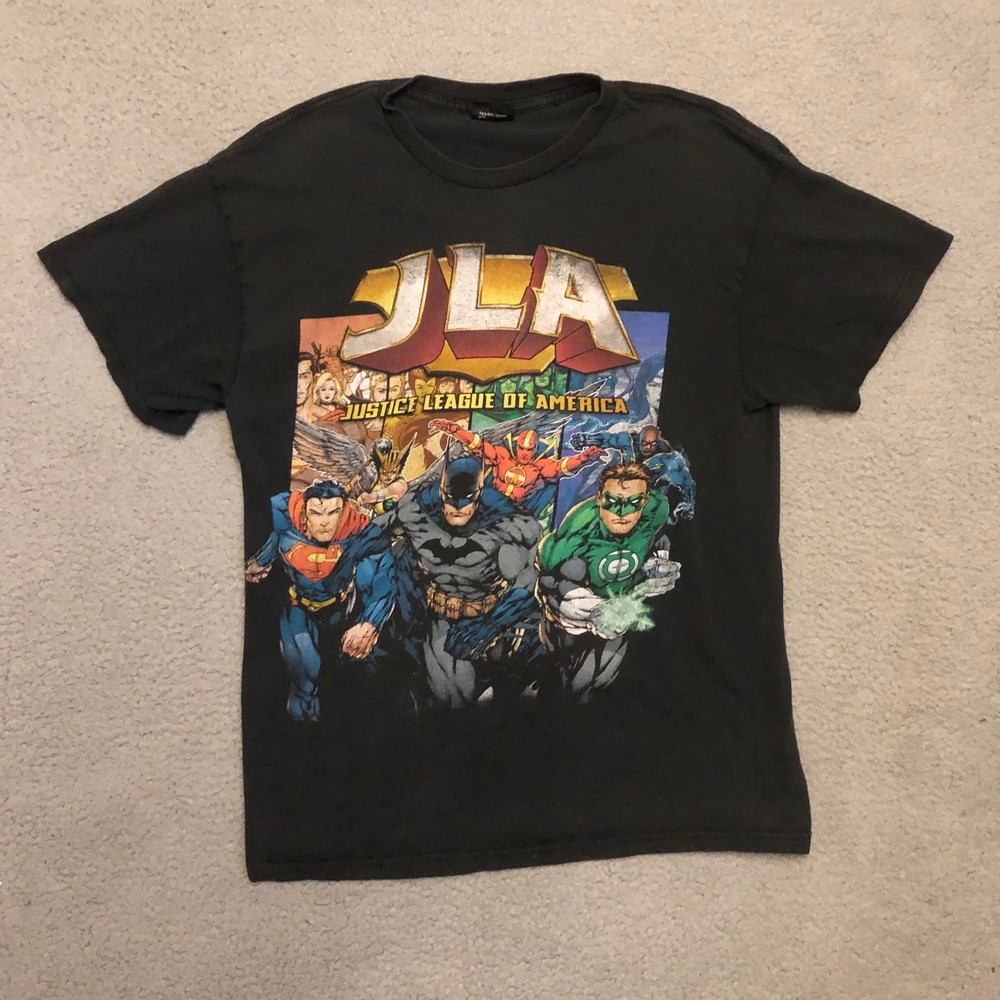 2011 Justice League of America JLA Graphic T-Shirt DC Comics Batman Superman L